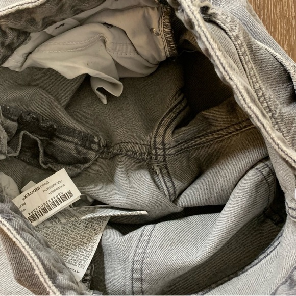 Zara womens gray mid rise full length wide leg jeans 2 NWT - Picture 10 of 11